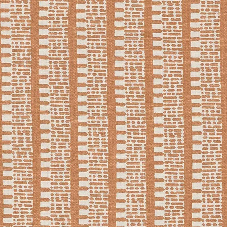 Schumacher 176136 Kiosk Burnt Orange fabric swatch
