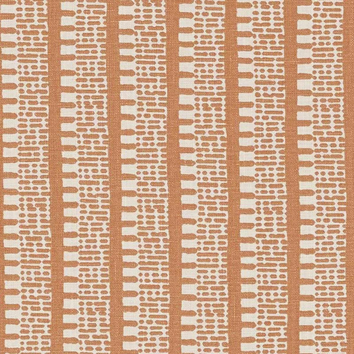 Schumacher 176136 Kiosk Burnt Orange fabric swatch