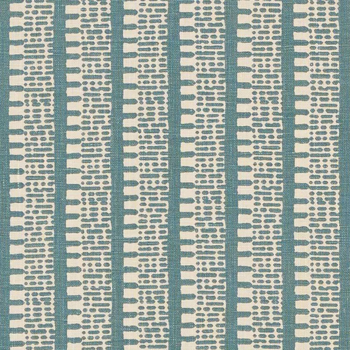 Schumacher 176135 Kiosk Peacock Blue fabric swatch