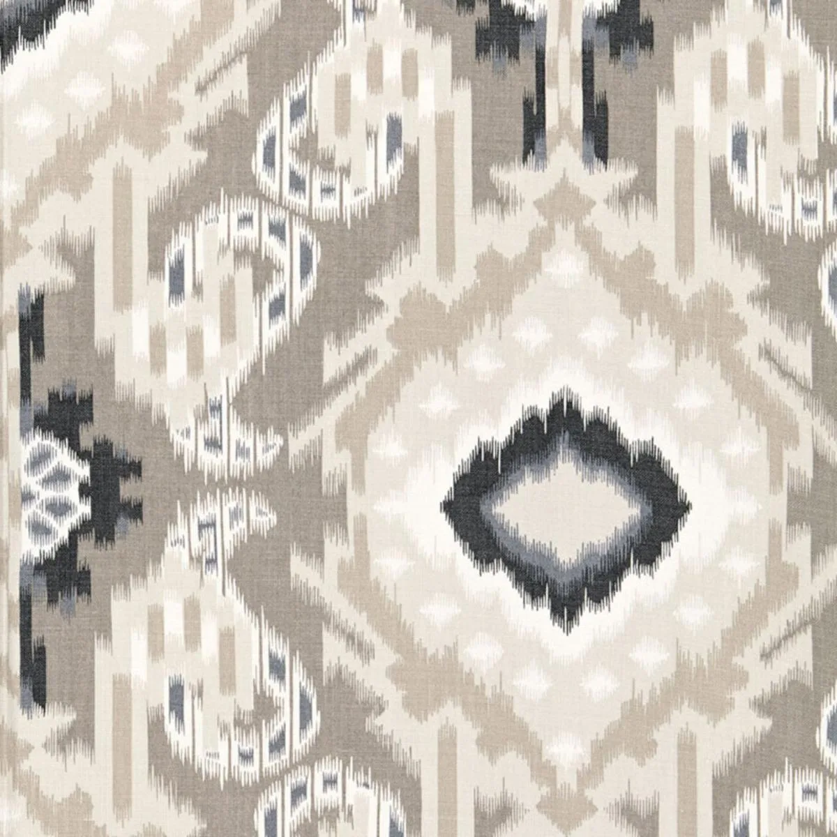 Schumacher 174981 Kiribati Ikat Print Linen fabric swatch