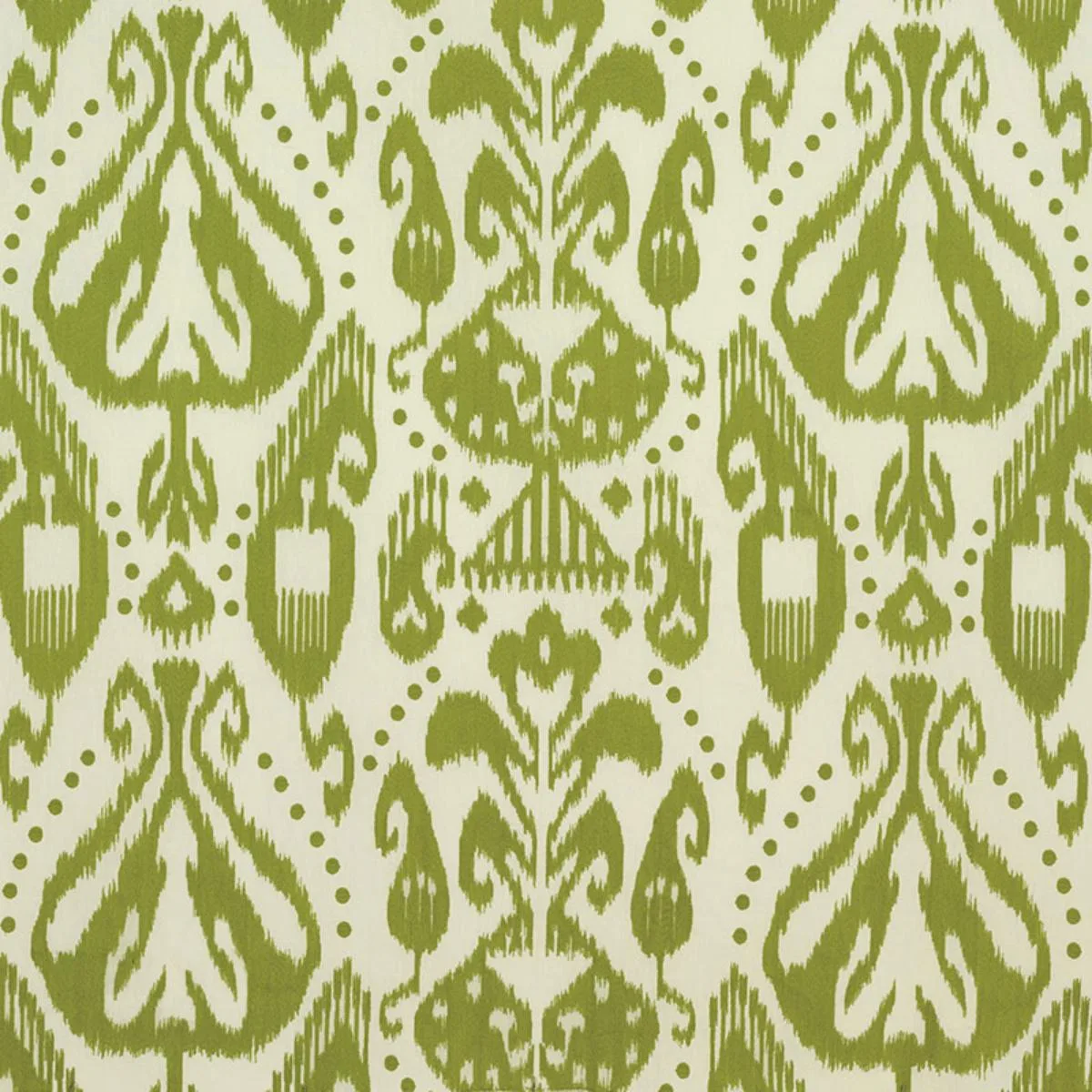 Schumacher 69483 Kiva Embroidered Ikat Grass fabric swatch