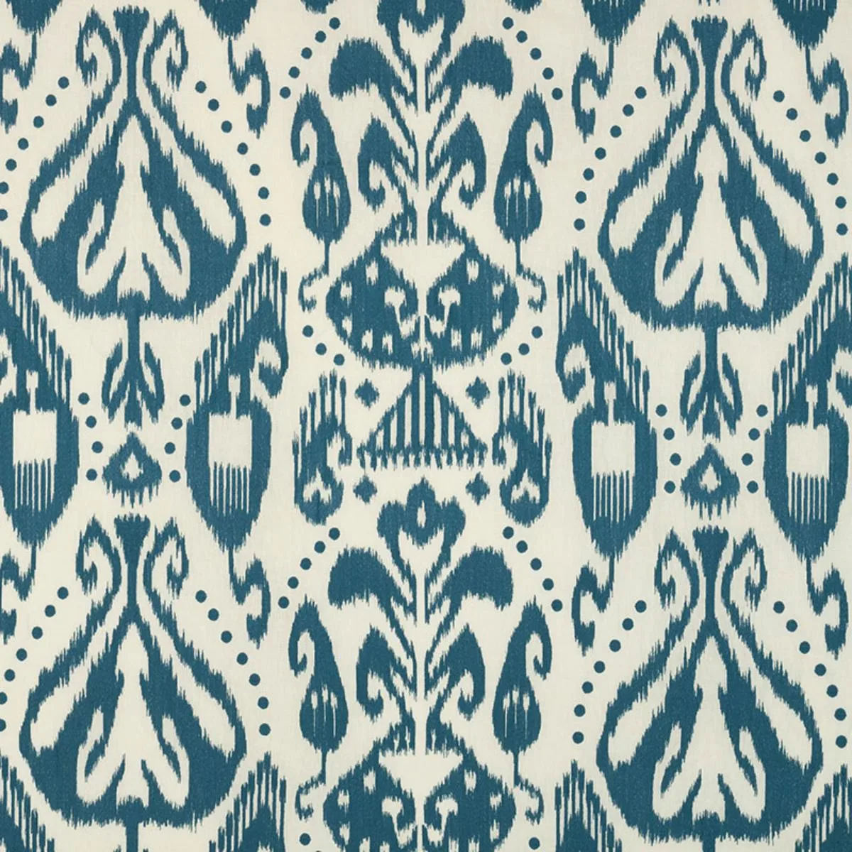 Schumacher 69480 Kiva Embroidered Ikat Lapis fabric swatch
