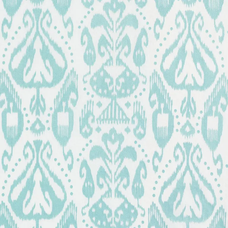Schumacher 69481 Kiva Embroidered Ikat Sky fabric swatch