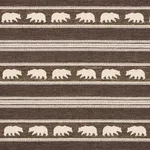 Schumacher 84991 Koda Stripe Coffee fabric swatch