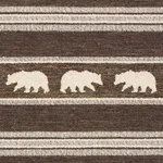 Schumacher 84991 Koda Stripe Coffee fabric swatch