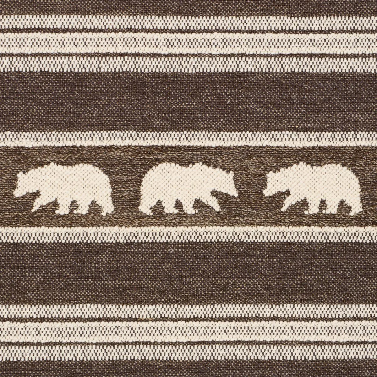 Schumacher 84991 Koda Stripe Coffee fabric swatch