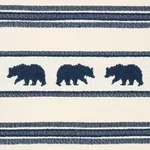 Schumacher 84990 Koda Stripe Indigo fabric swatch