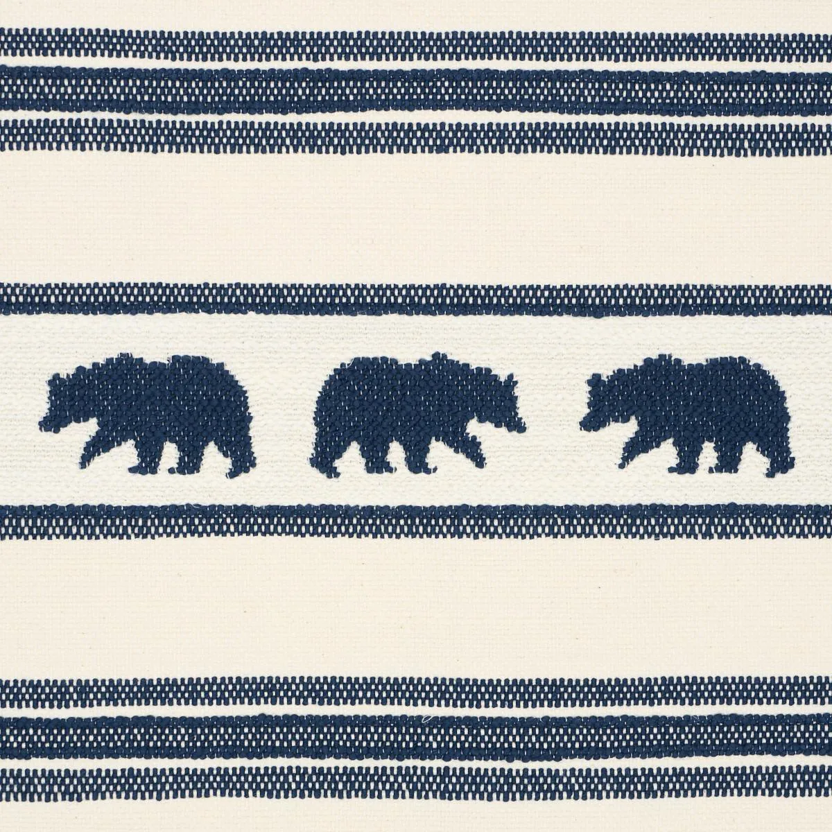 Schumacher 84990 Koda Stripe Indigo fabric swatch