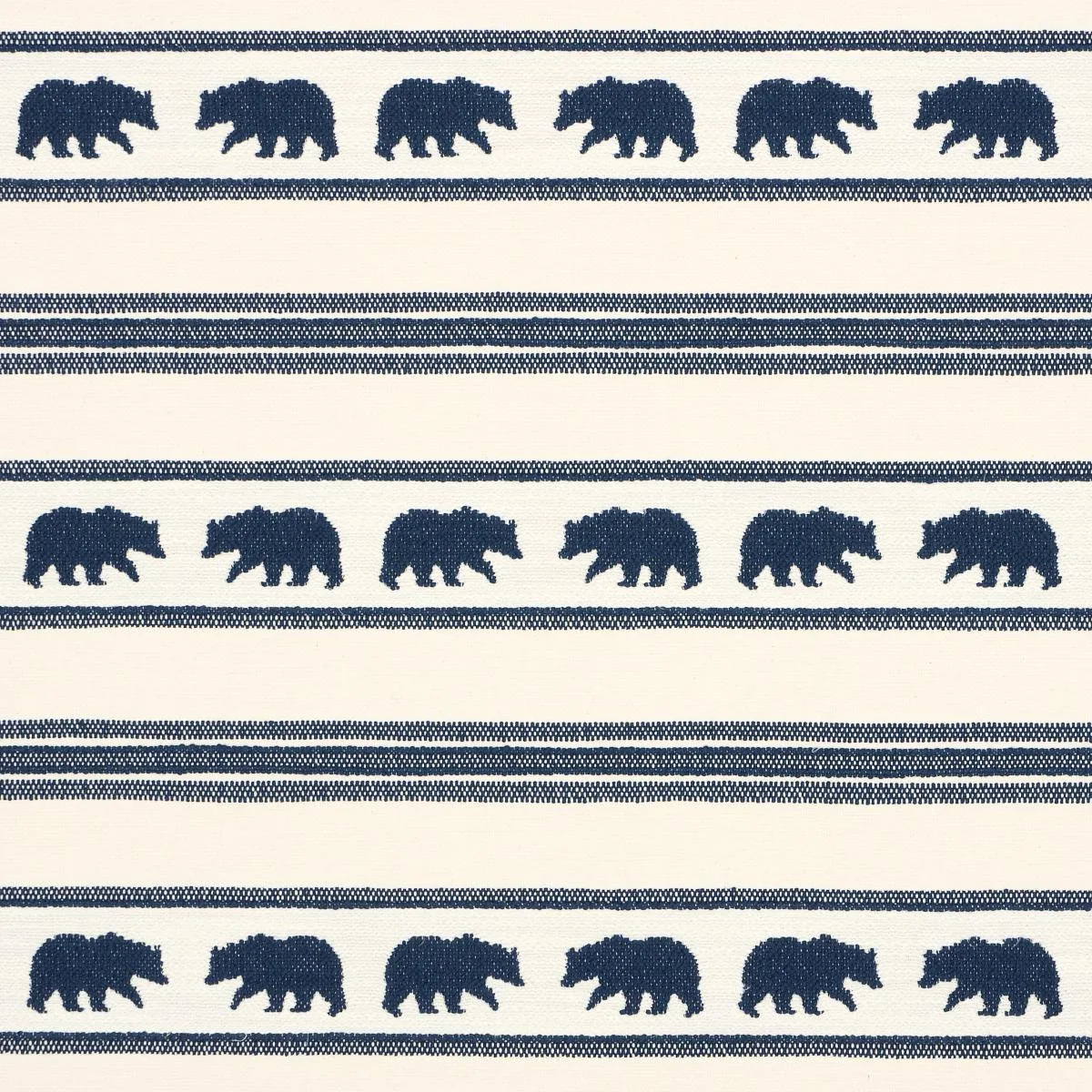 Schumacher 84990 Koda Stripe Indigo fabric swatch
