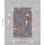 Schumacher 85591 Koi Fish Indigo fabric swatch