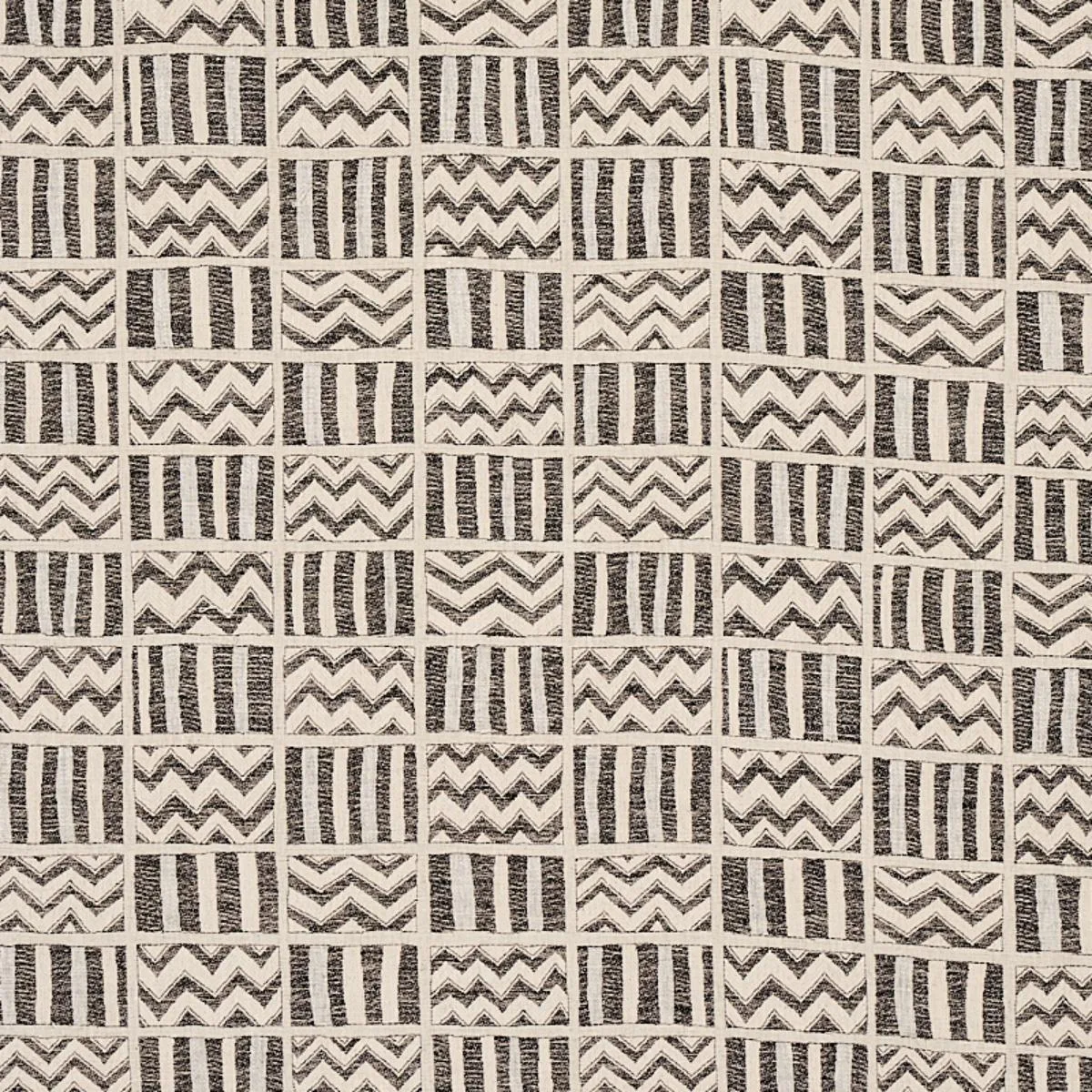 Schumacher 79760 Kudu Black fabric swatch