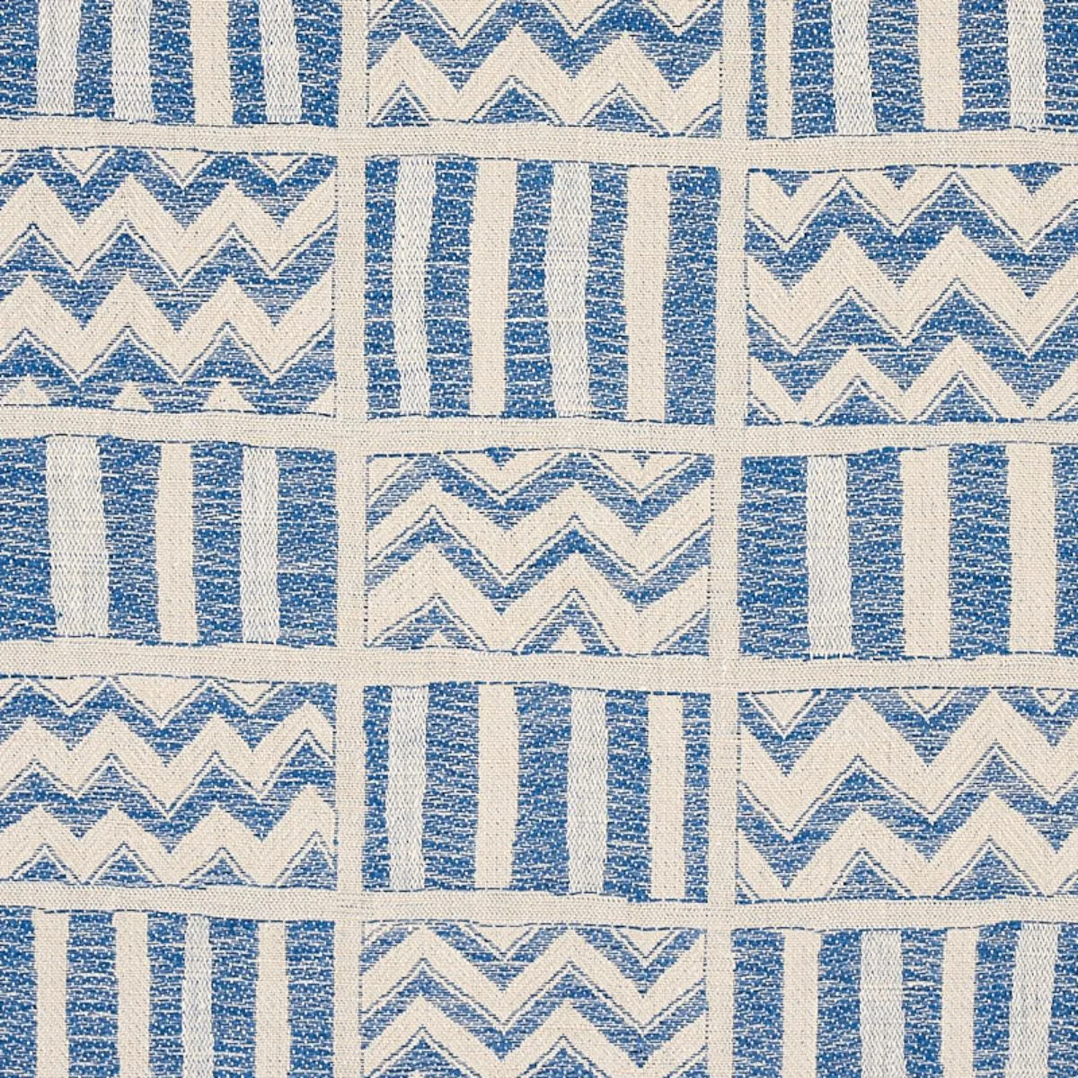 Schumacher 79762 Kudu Blue fabric swatch
