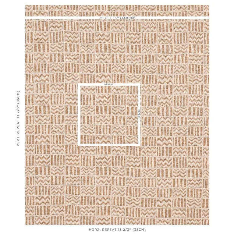 Schumacher 79761 Kudu Sand fabric swatch