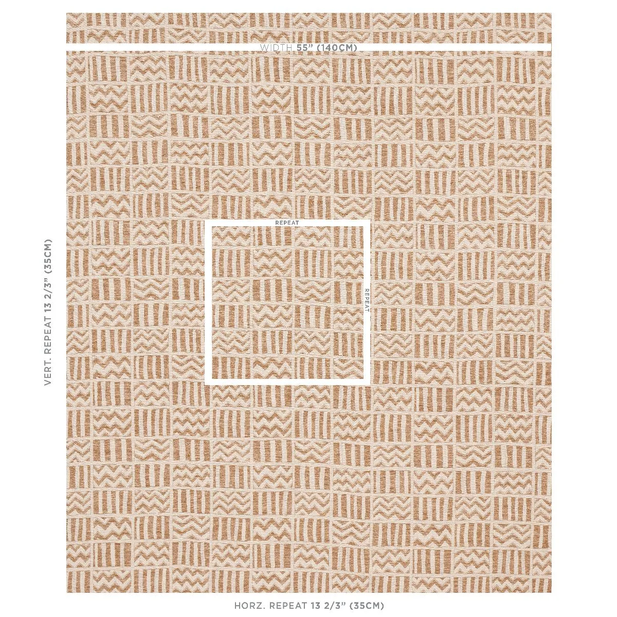 Schumacher 79761 Kudu Sand fabric swatch