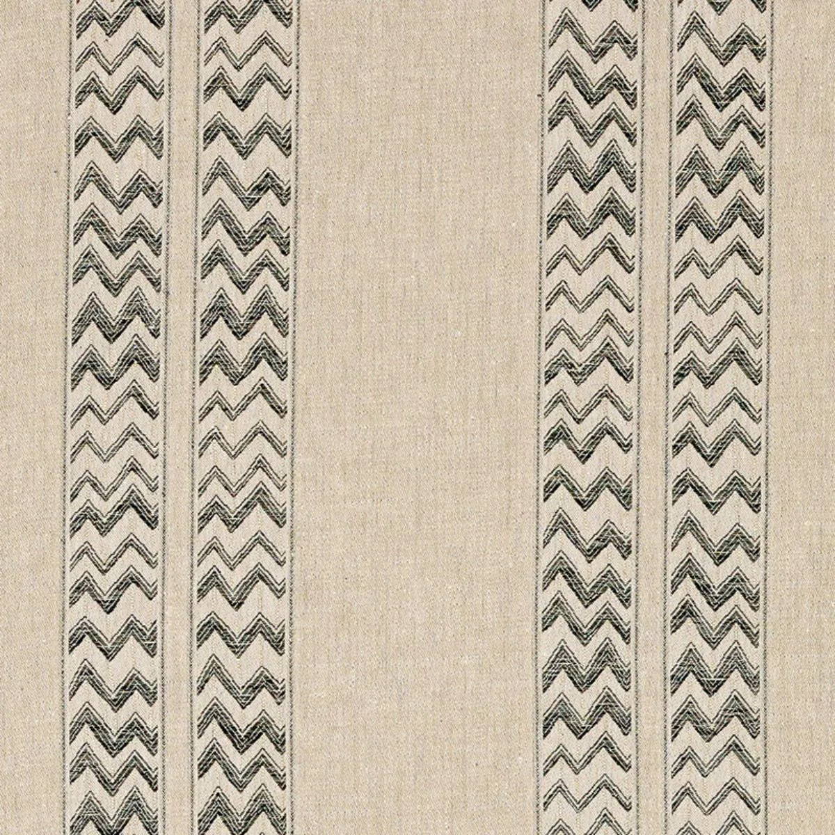 Schumacher 69970 Kudu Stripe Black fabric swatch