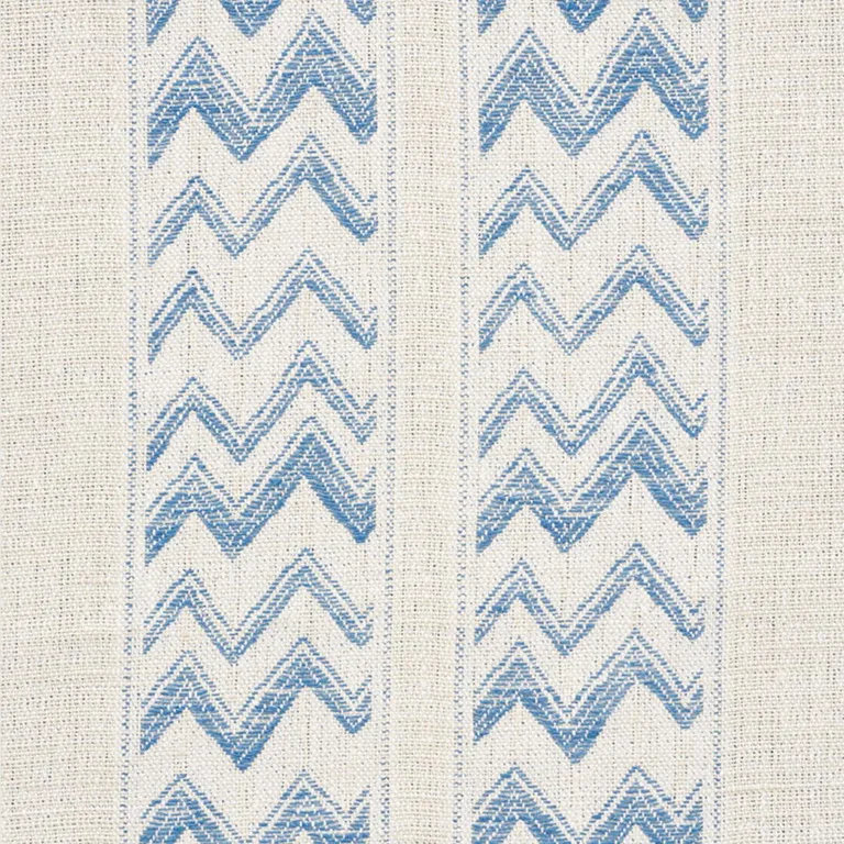 Schumacher 69971 Kudu Stripe Blue fabric swatch