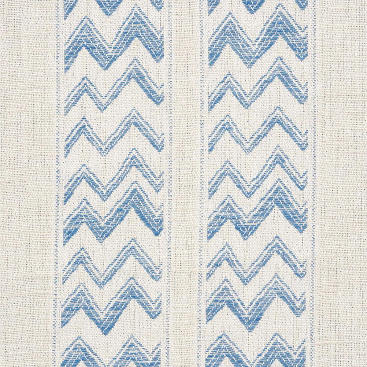 Schumacher 69971 Kudu Stripe Blue fabric swatch