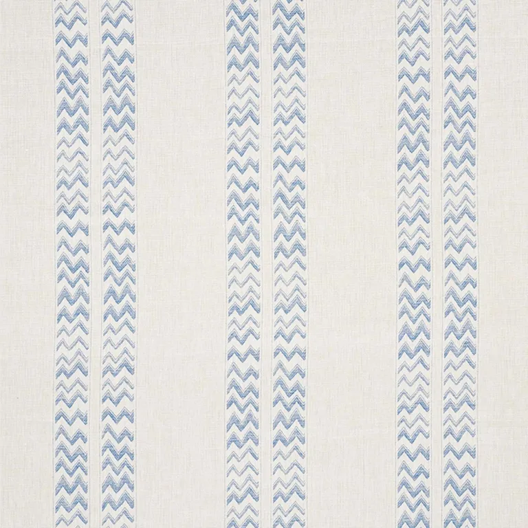 Schumacher 69971 Kudu Stripe Blue fabric swatch