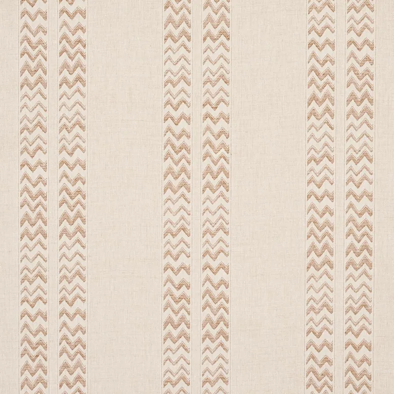 Schumacher 69972 Kudu Stripe Sand fabric swatch