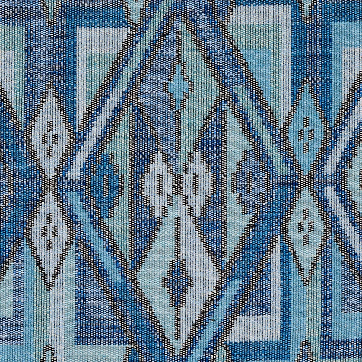 Schumacher 80281 Kuzma Blue fabric swatch