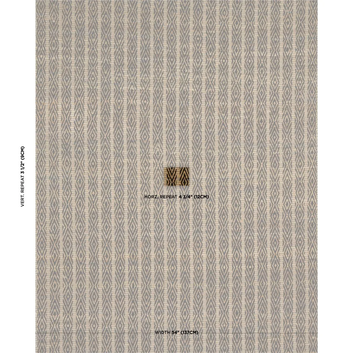 Schumacher 86680 Kyara Handwoven Brown & Black fabric swatch