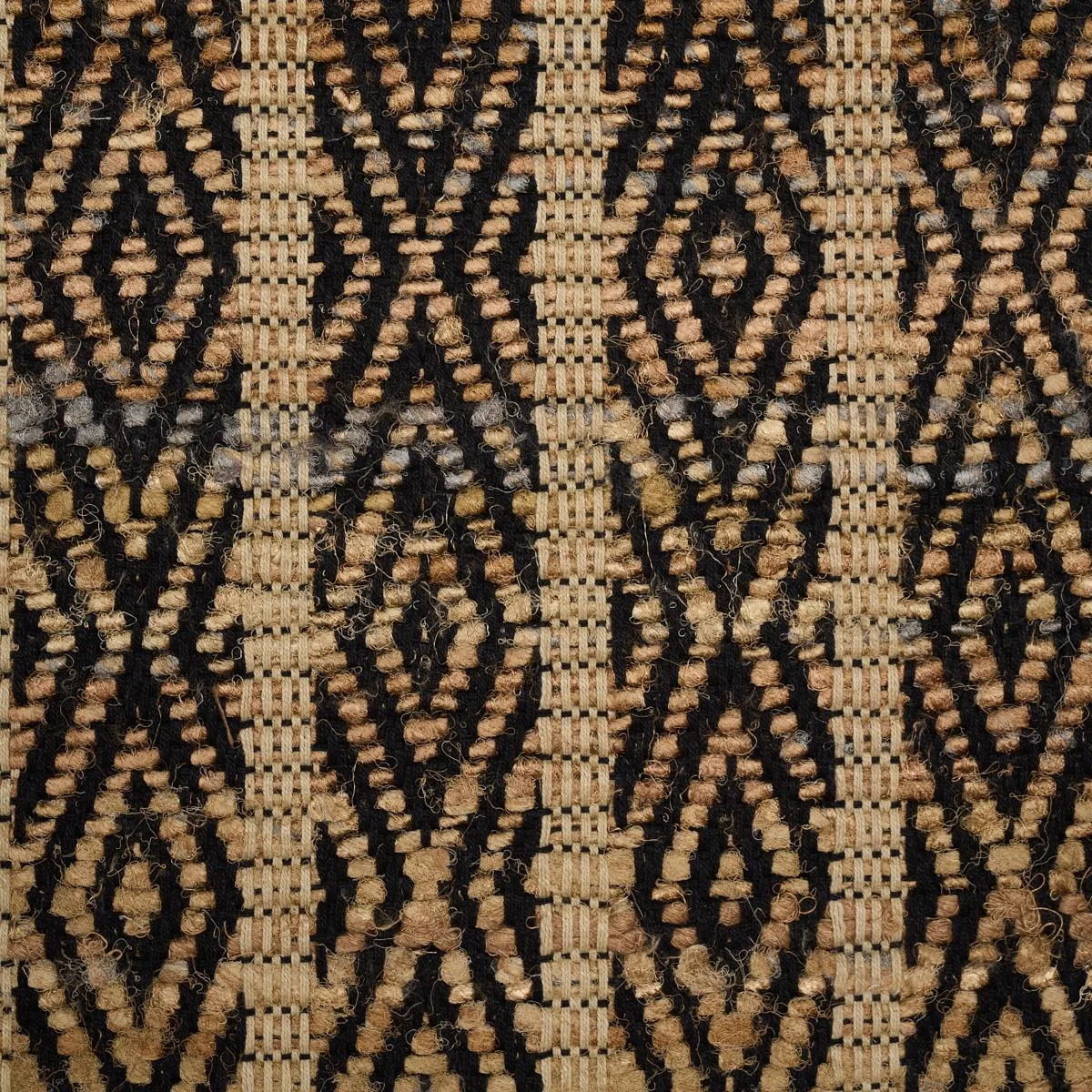 Schumacher 86680 Kyara Handwoven Brown & Black fabric swatch