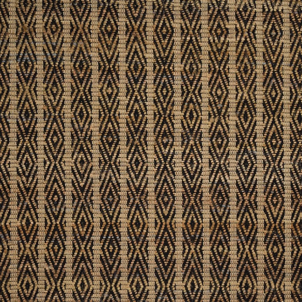 Schumacher 86680 Kyara Handwoven Brown & Black fabric swatch