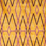 Schumacher 79532 Kyoto Trellis Saffron fabric swatch