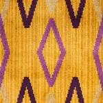 Schumacher 79532 Kyoto Trellis Saffron fabric swatch