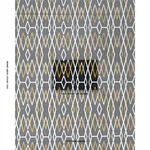 Schumacher 79530 Kyoto Trellis Soot fabric swatch