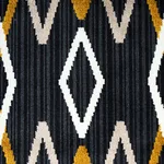 Schumacher 79530 Kyoto Trellis Soot fabric swatch