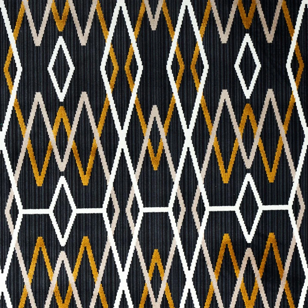Schumacher 79530 Kyoto Trellis Soot fabric swatch