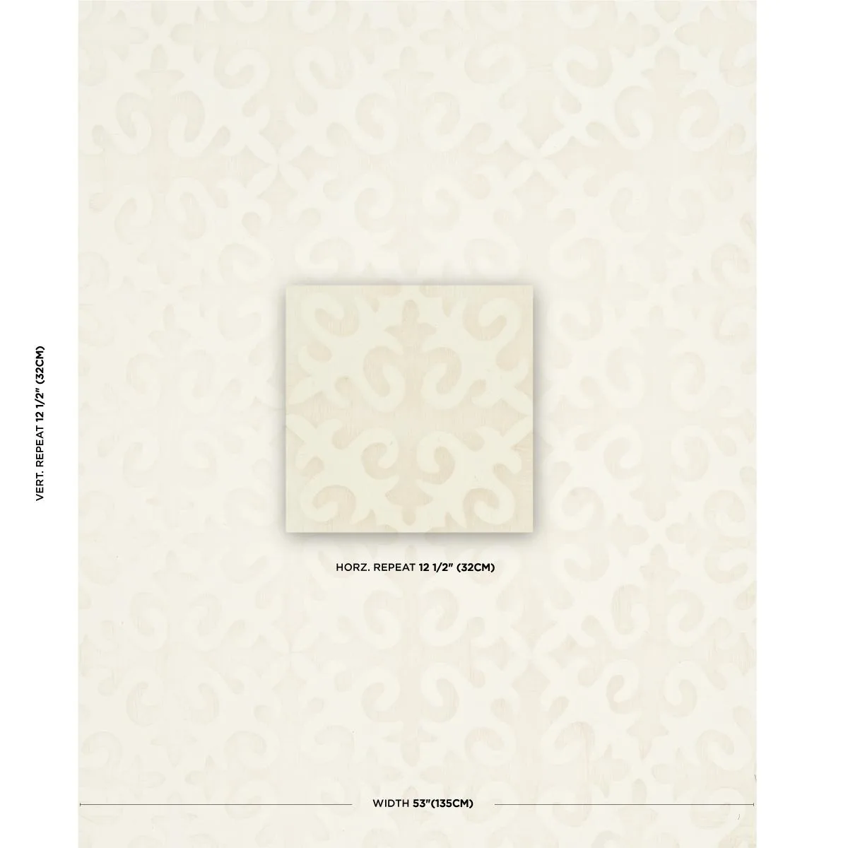 Schumacher 87990 Kyrgyzstan Wool Silk Oyster & Natural fabric swatch