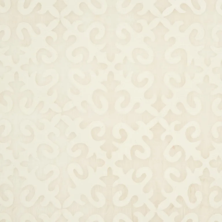 Schumacher 87990 Kyrgyzstan Wool Silk Oyster & Natural fabric swatch