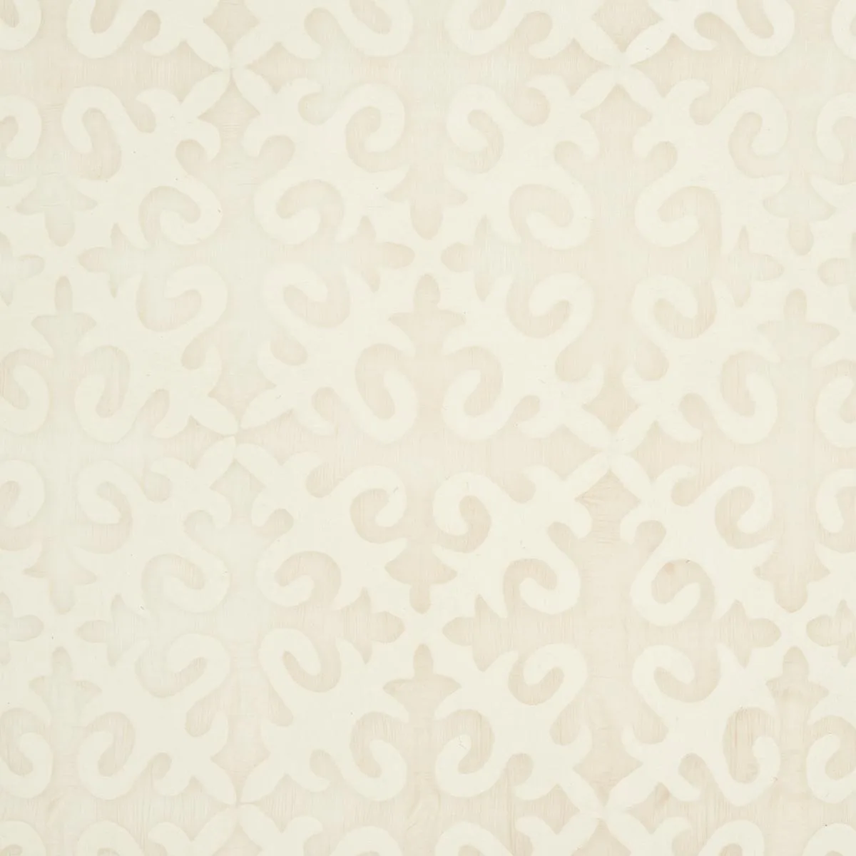 Schumacher 87990 Kyrgyzstan Wool Silk Oyster & Natural fabric swatch