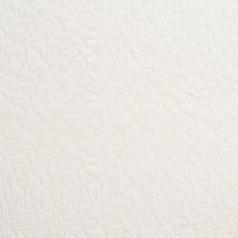 Schumacher 75270 La Belle Matelassé Ivory fabric swatch