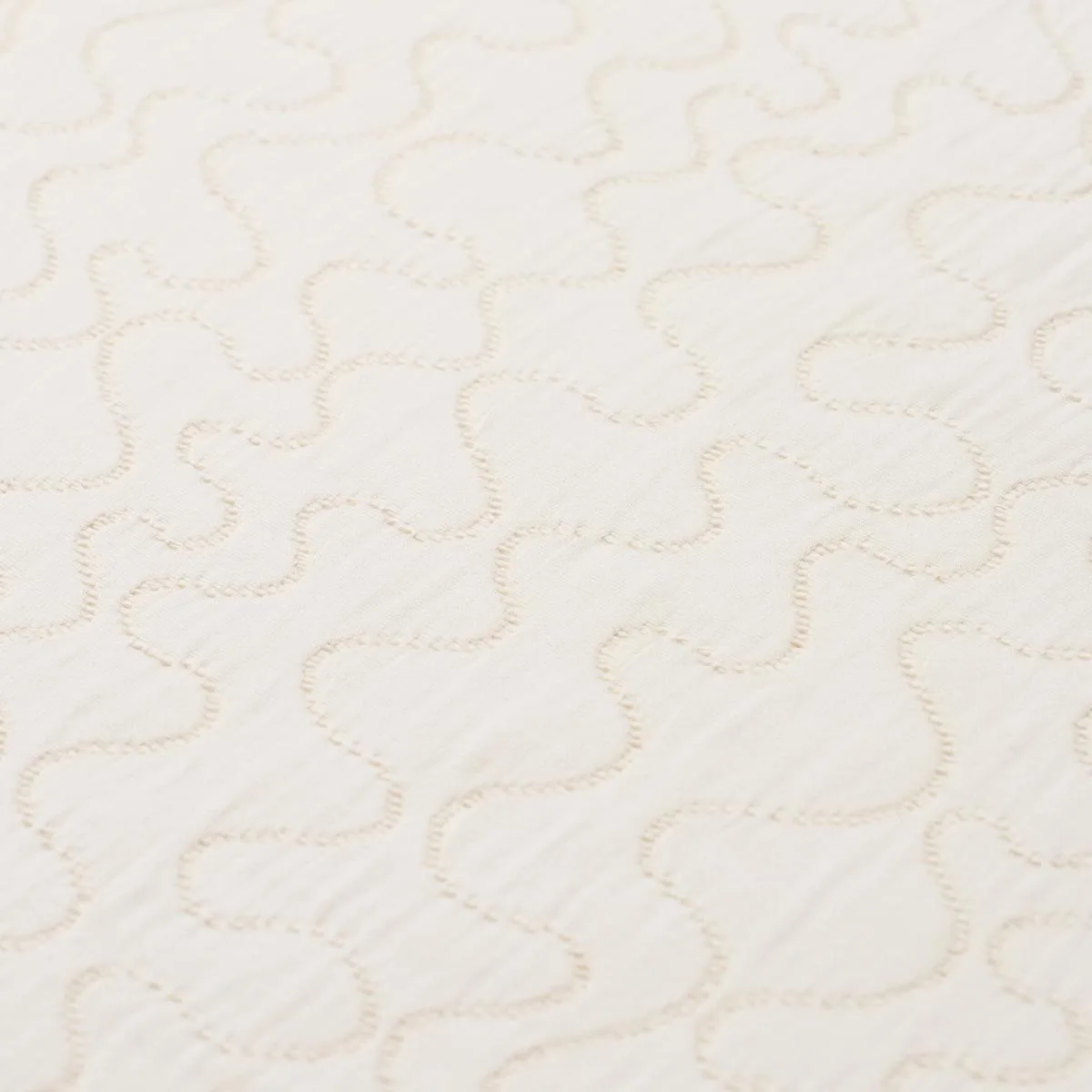 Schumacher 75270 La Belle Matelassé Ivory fabric swatch