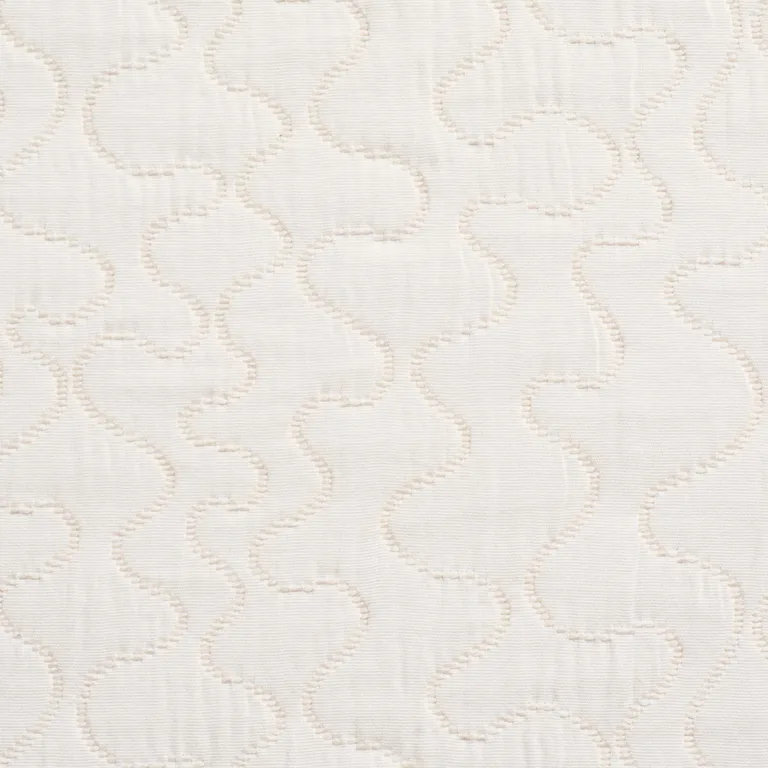 Schumacher 75270 La Belle Matelassé Ivory fabric swatch