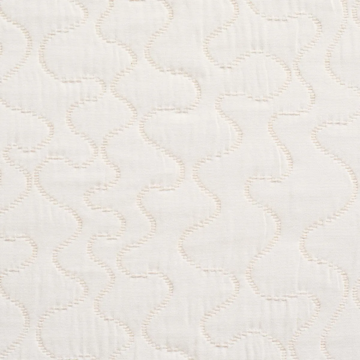 Schumacher 75270 La Belle Matelassé Ivory fabric swatch