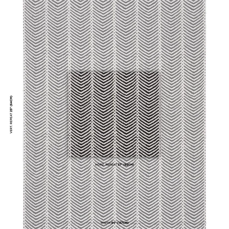 Schumacher 182005 La Jolla Indoor/Outdoor Black fabric swatch