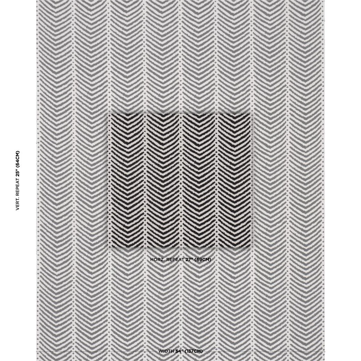 Schumacher 182005 La Jolla Indoor/Outdoor Black fabric swatch