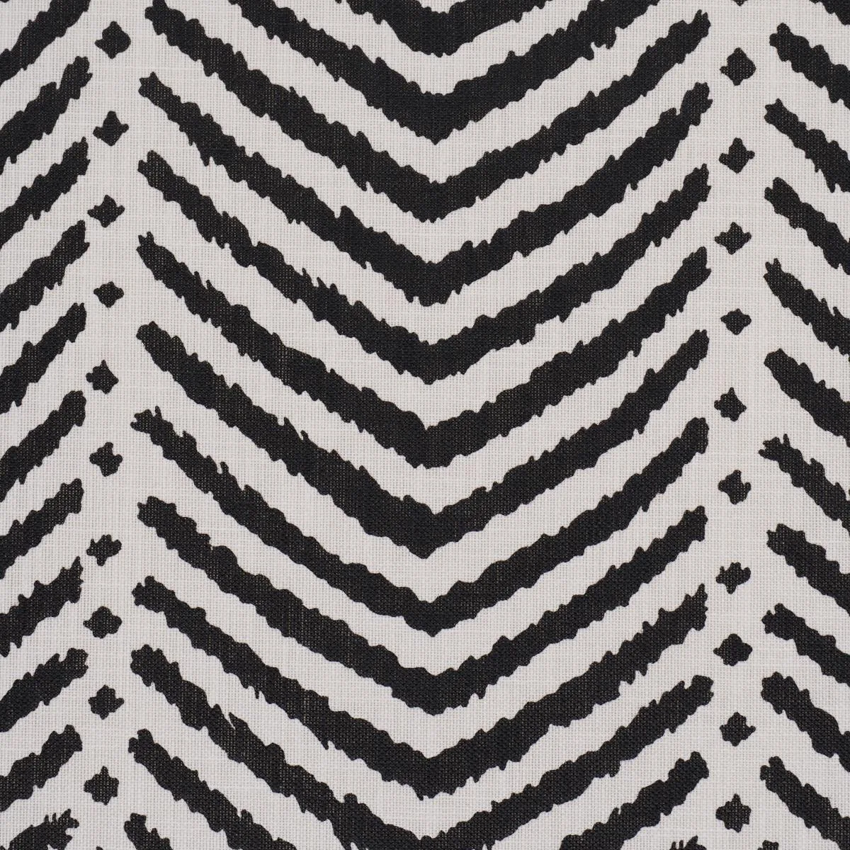 Schumacher 182005 La Jolla Indoor/Outdoor Black fabric swatch