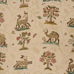 Schumacher 172760 La Menagerie Cream fabric swatch