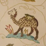 Schumacher 172760 La Menagerie Cream fabric swatch