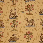 Schumacher 172761 La Menagerie Marigold fabric swatch