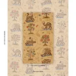 Schumacher 172761 La Menagerie Marigold fabric swatch