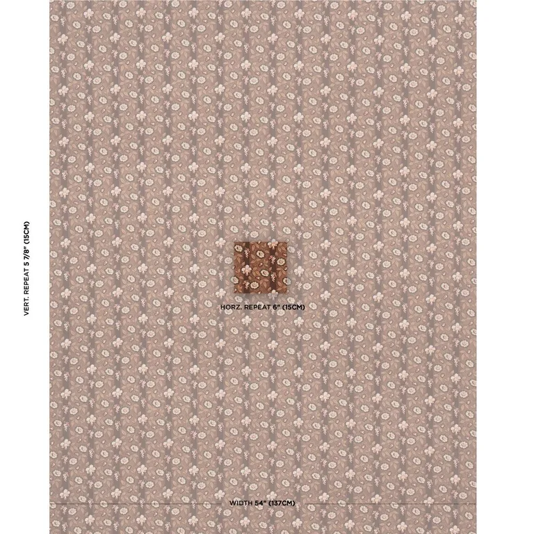 Schumacher 181701 La Rue Stripe Cognac fabric swatch