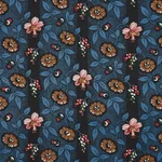 Schumacher 181700 La Rue Stripe Midnight fabric swatch