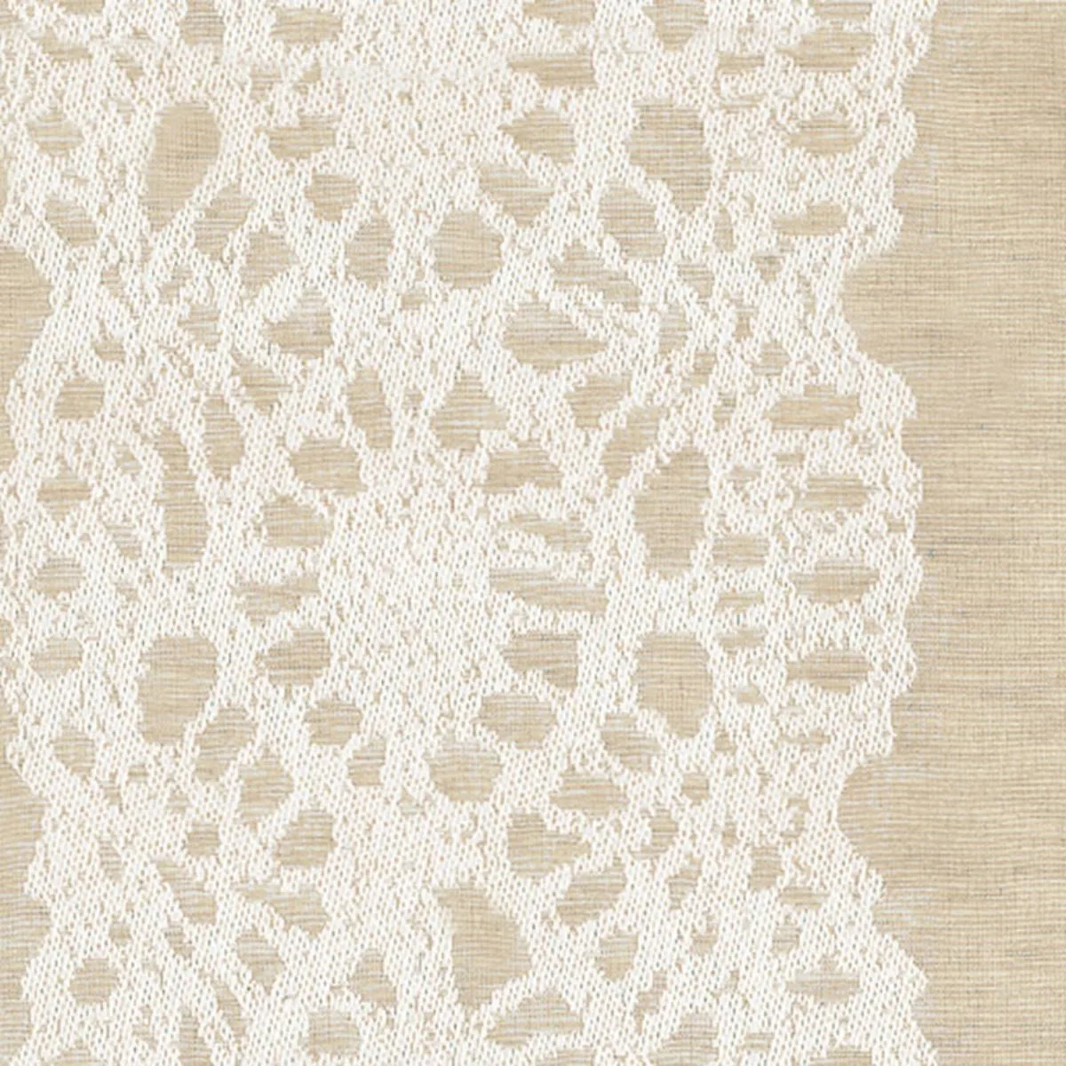 Schumacher 2644441 Lace Lisere Linen fabric swatch