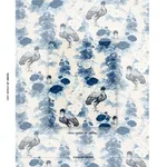 Schumacher 181042 Lady Hollyhock Delft fabric swatch